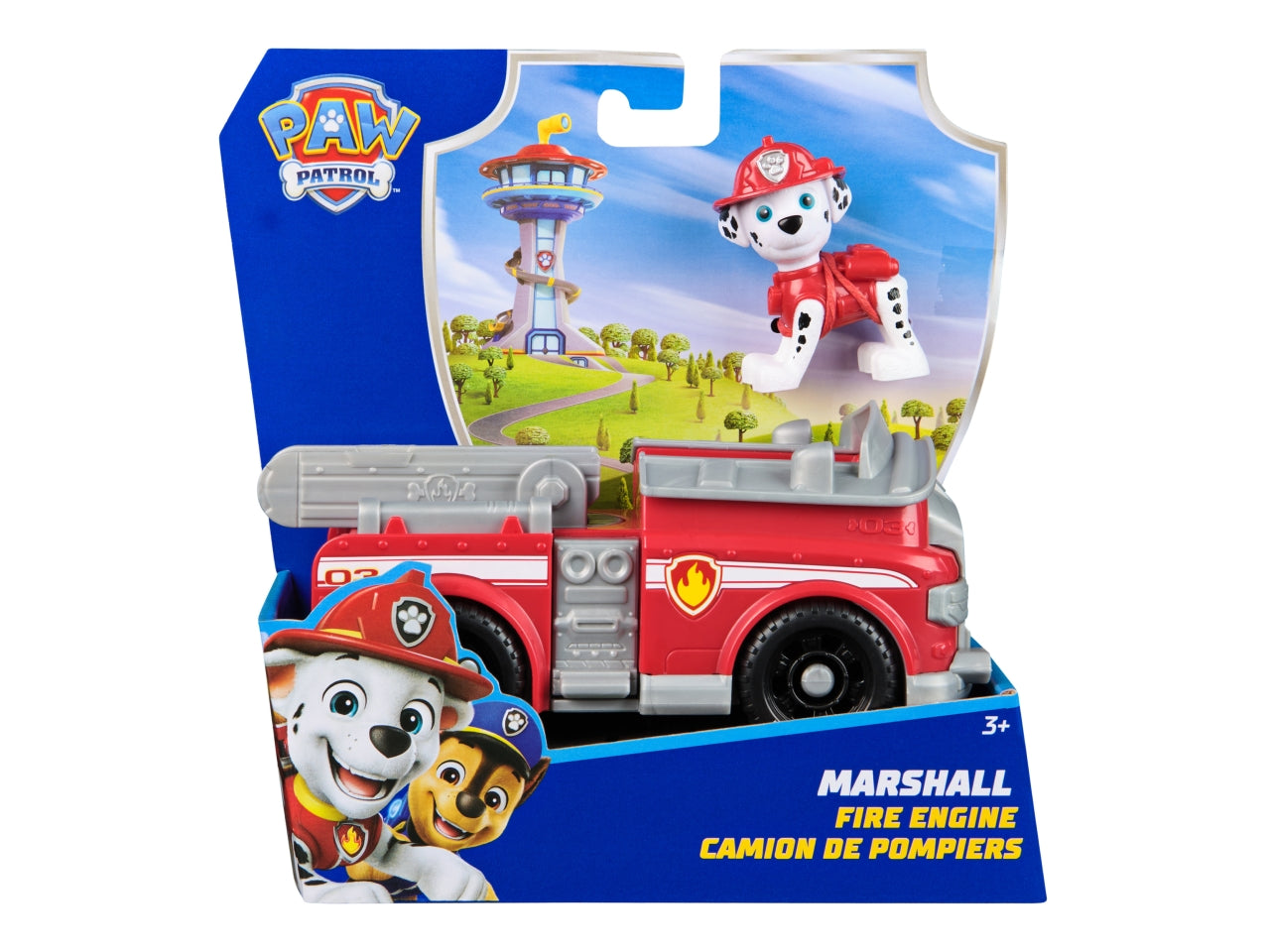Paw patrol veicolo base marshall con personaggio