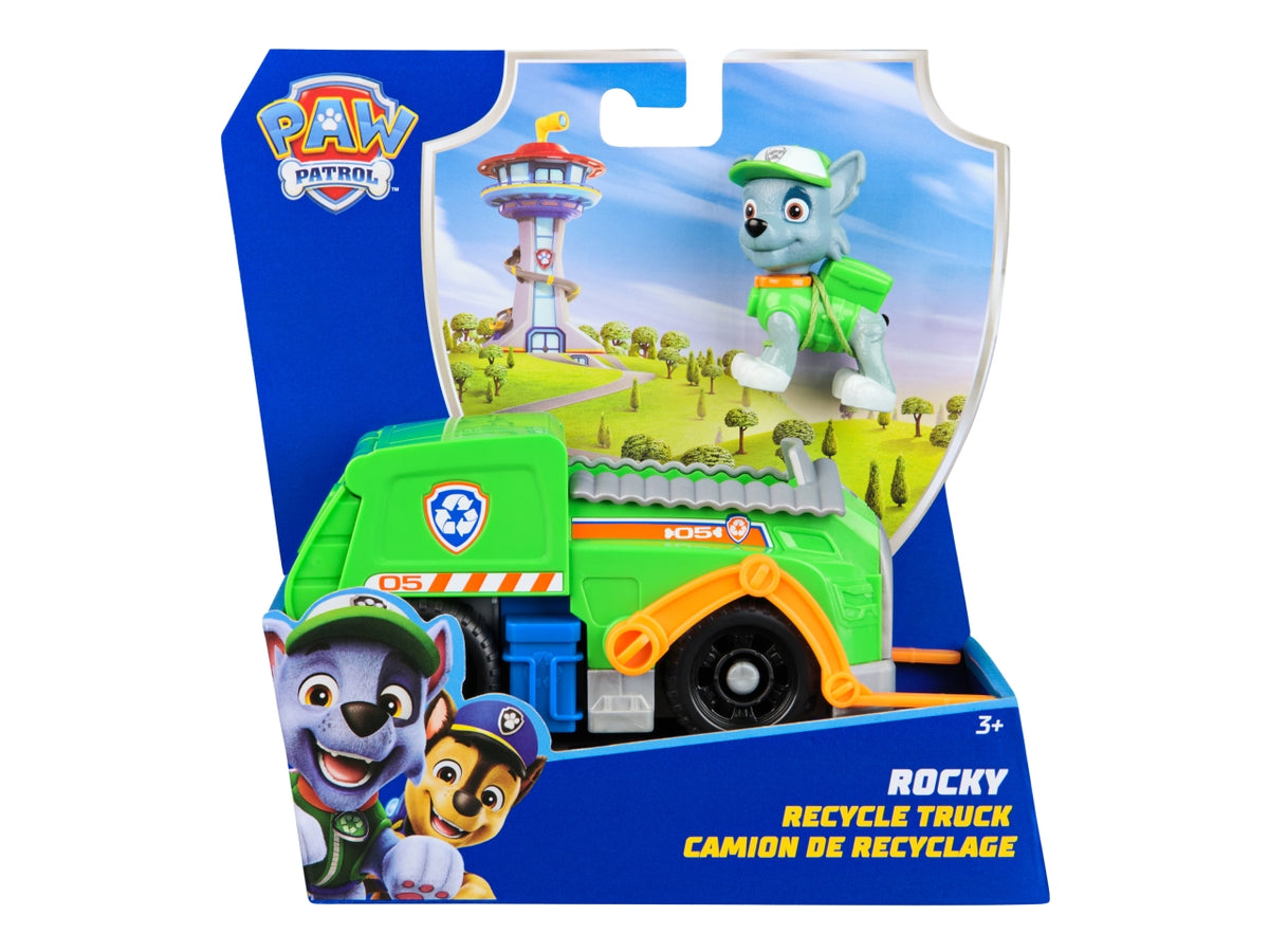 Paw patrol veicolo base rocky con personaggio $