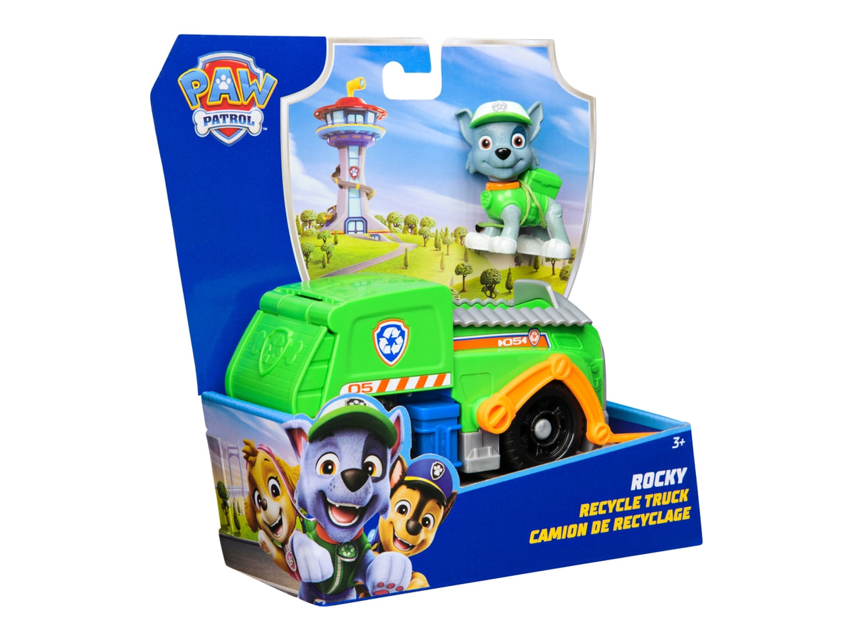 Paw patrol veicolo base rocky con personaggio $