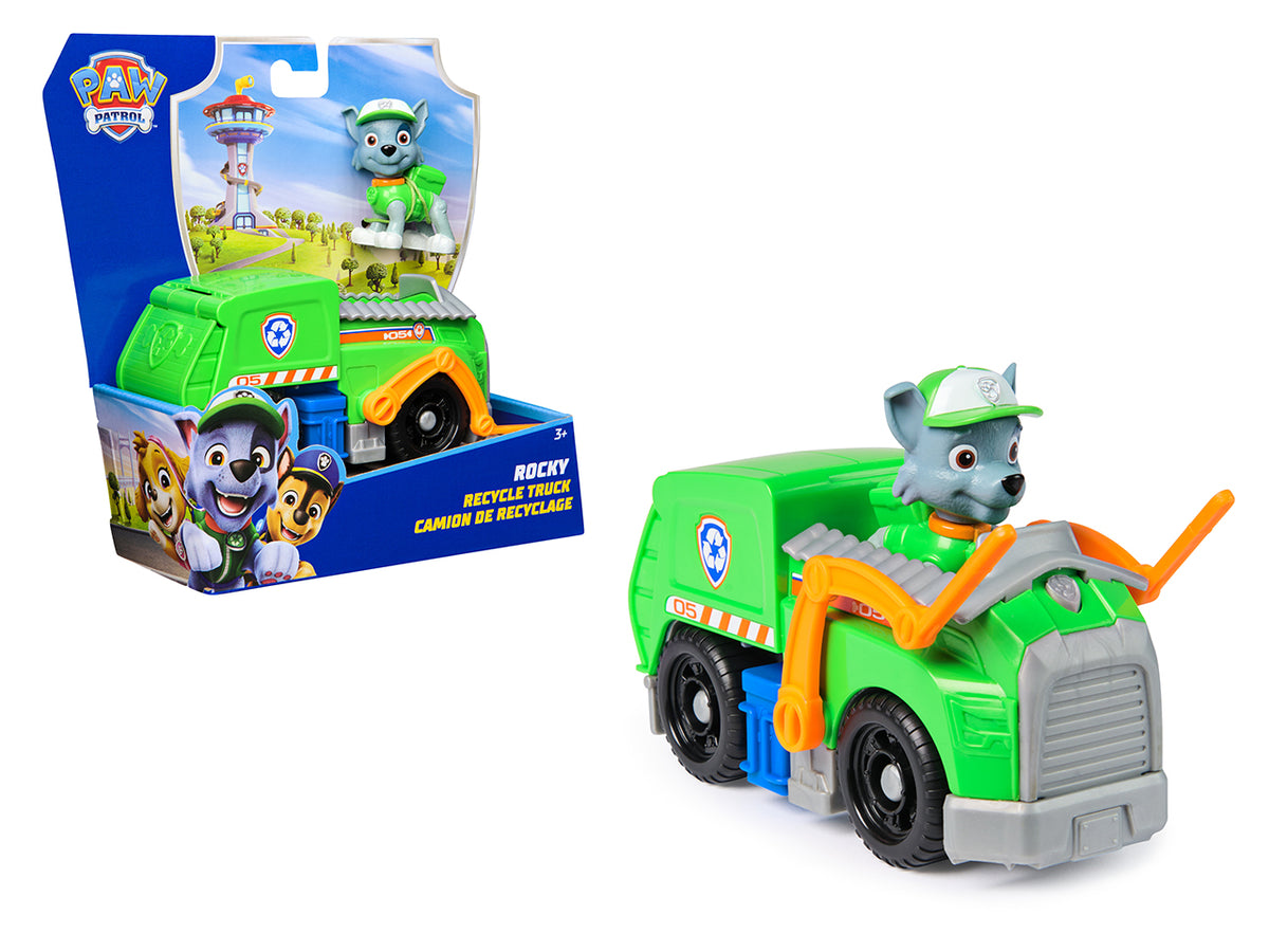 Paw patrol veicolo base rocky con personaggio $