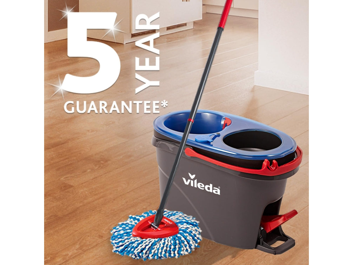 Vileda H2pro Spin Mop System lavapavimenti con centrifuga, doppio scomparto per acqua pulita e sporca