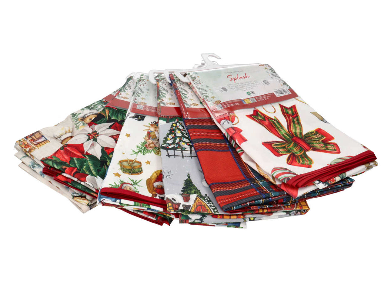 Tovaglia antimacchia linea Splash Xmas Montana 140x300cm