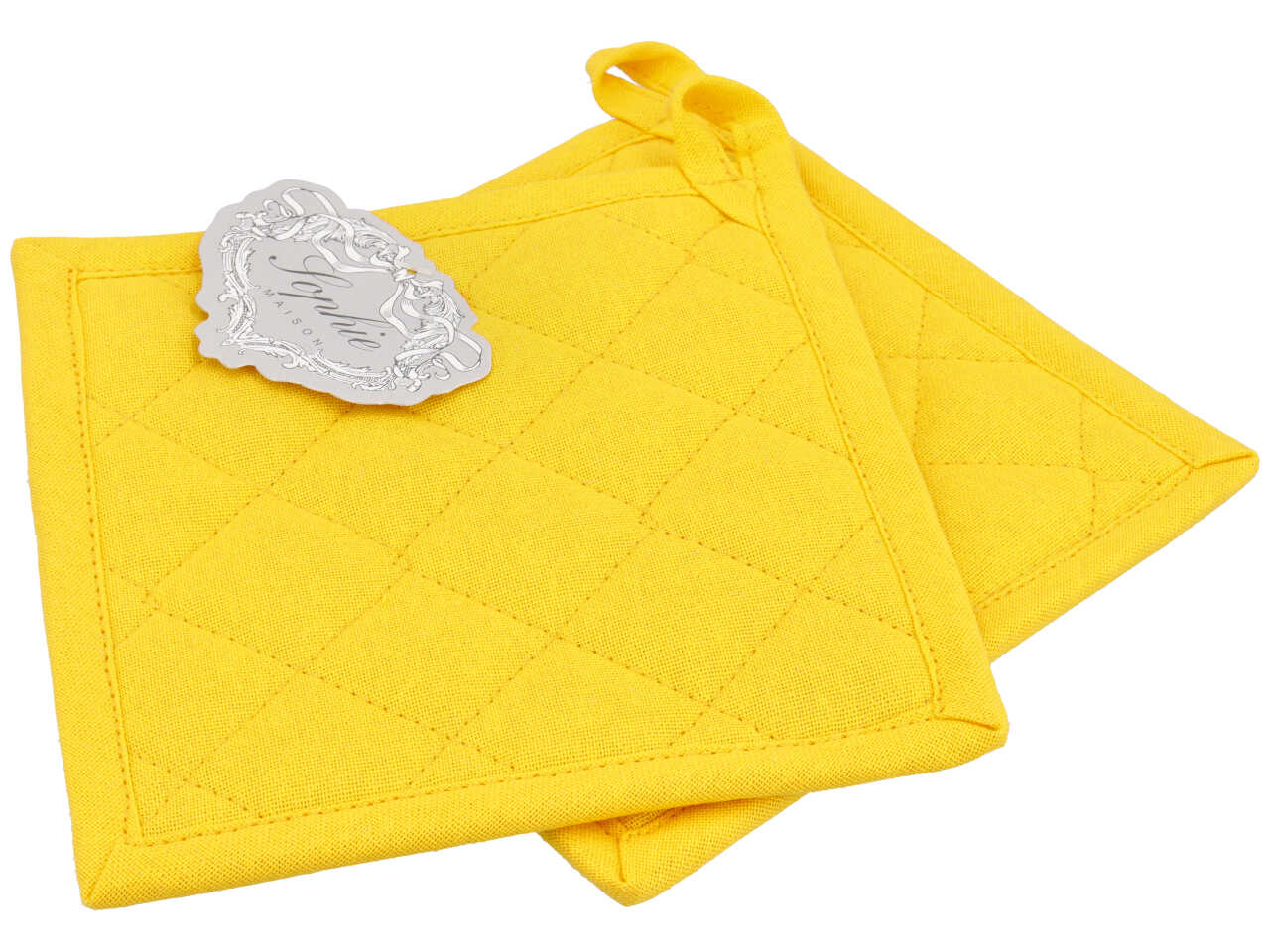 Presine   linea Ajour di colore senape set 2 pezzi