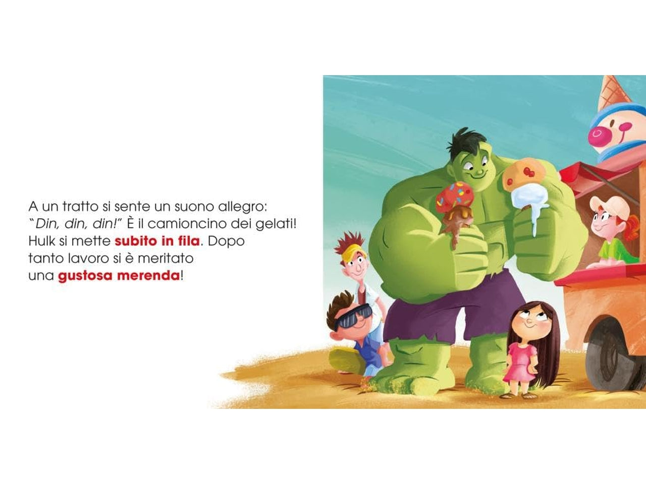 Hulk va in spiaggia