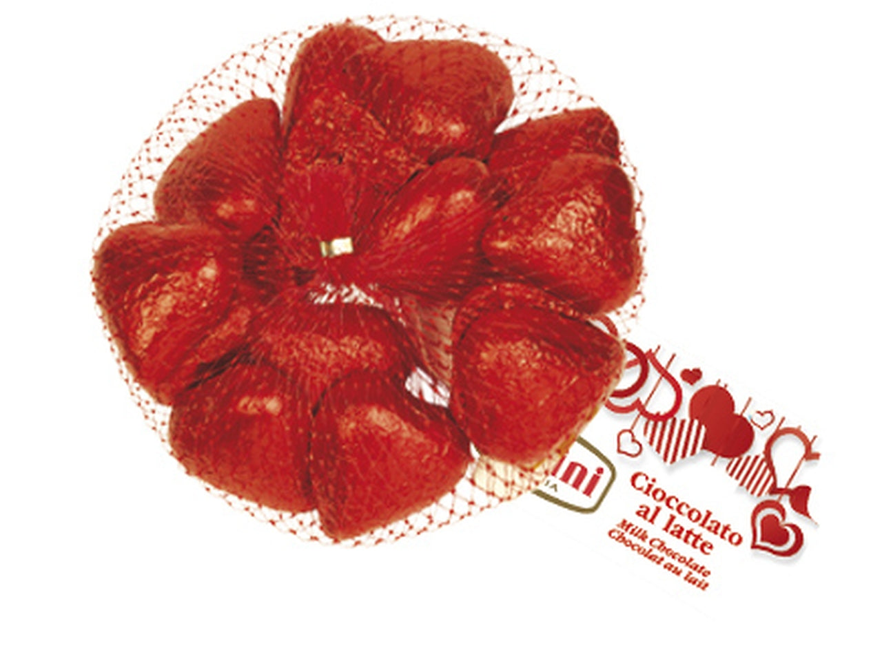 Sorini retina cuori rossi al cioccolato 70gr