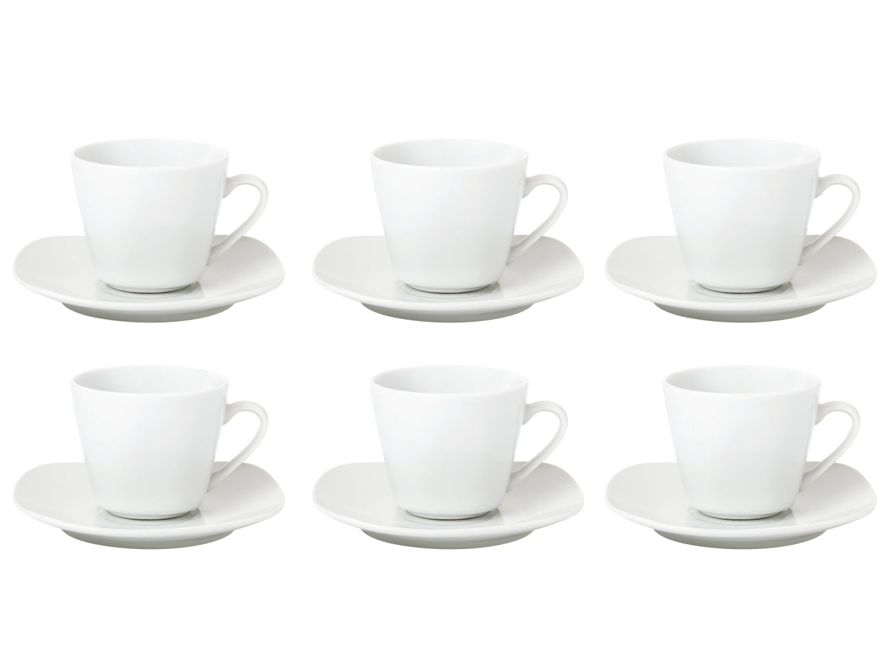 Zen caffe' x6 con piattino bianco
