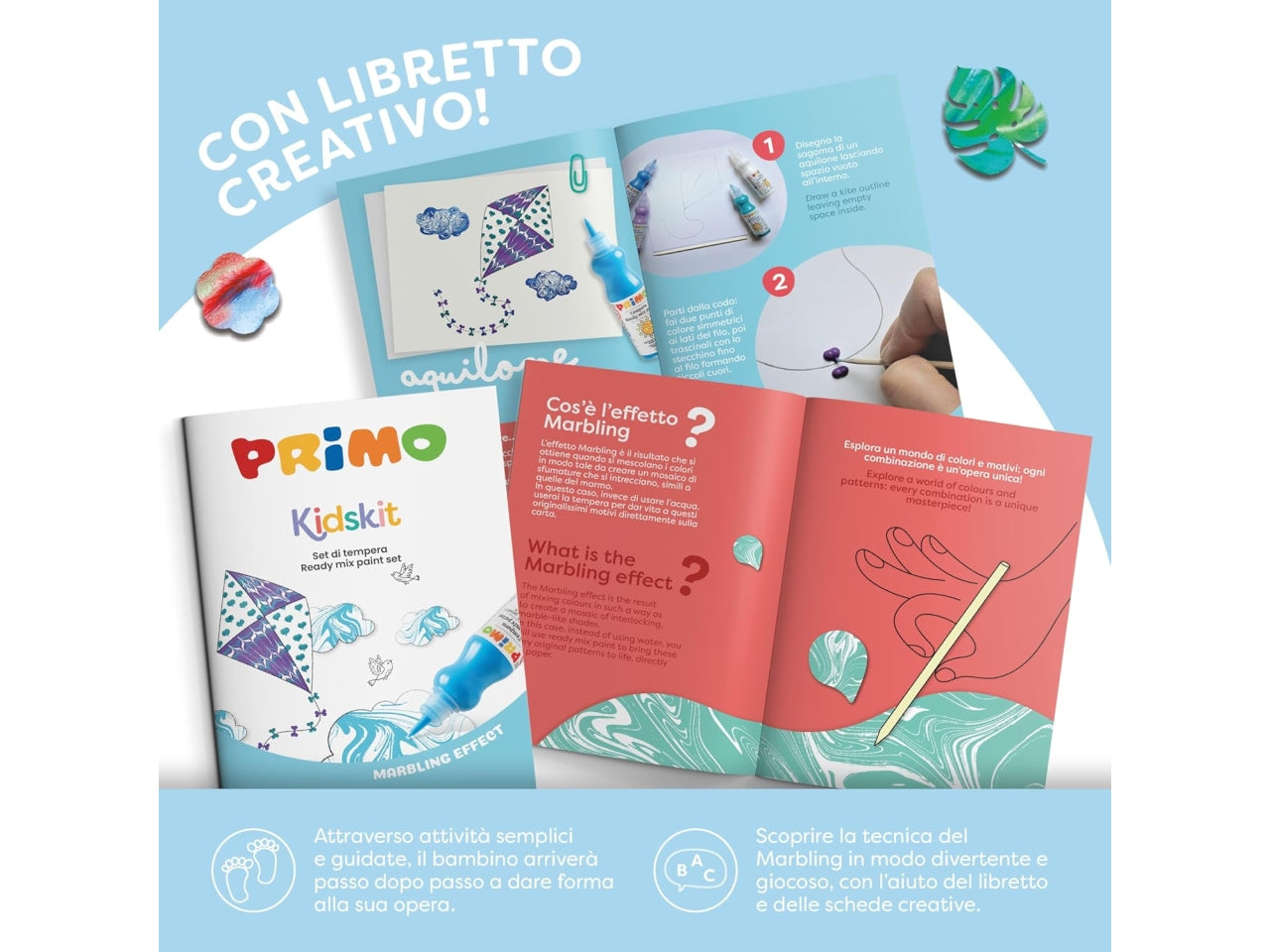 Primo kidskit set tempera marbling