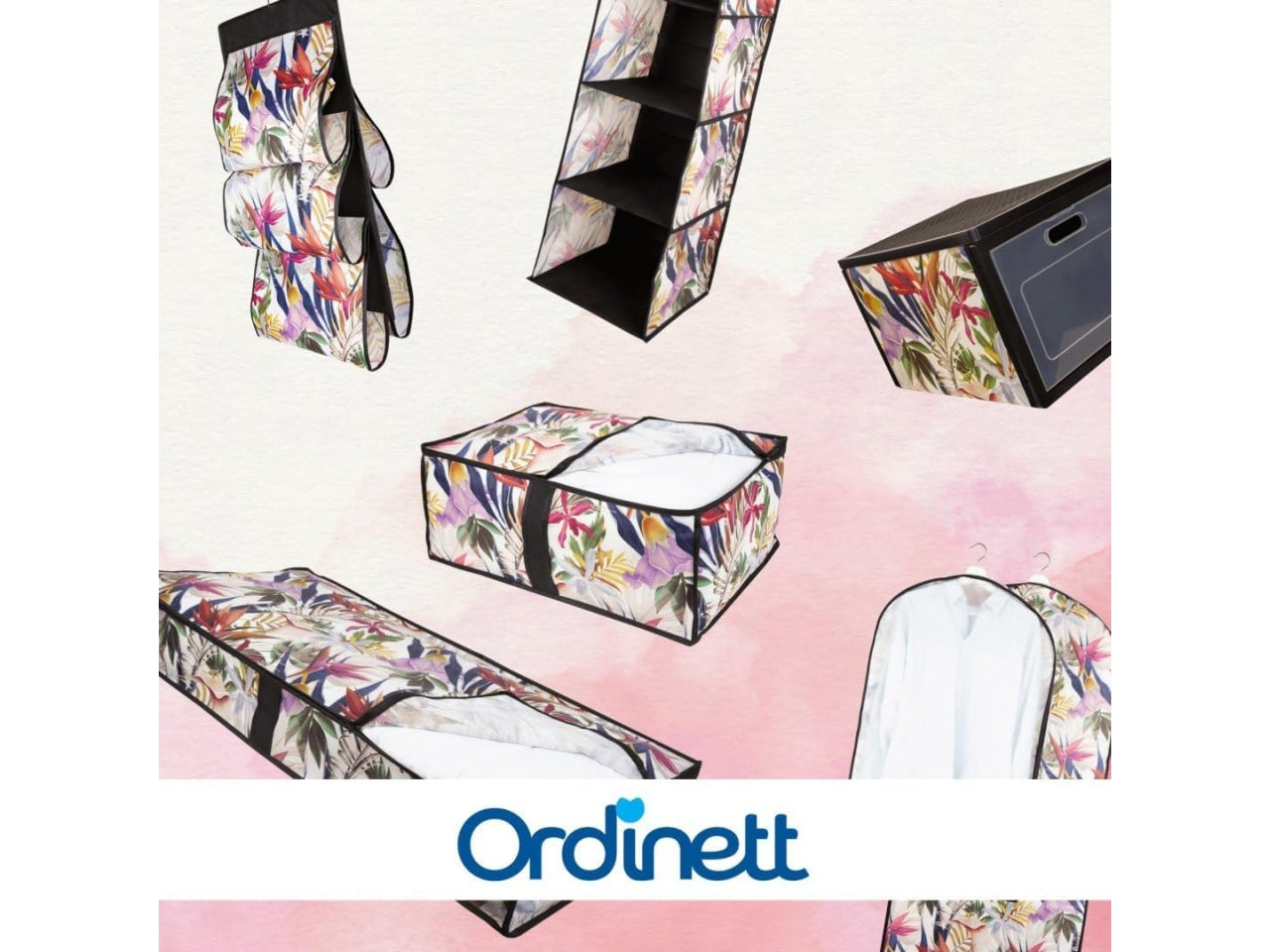 Floral beauty organizer 5 tasche 72x42cm