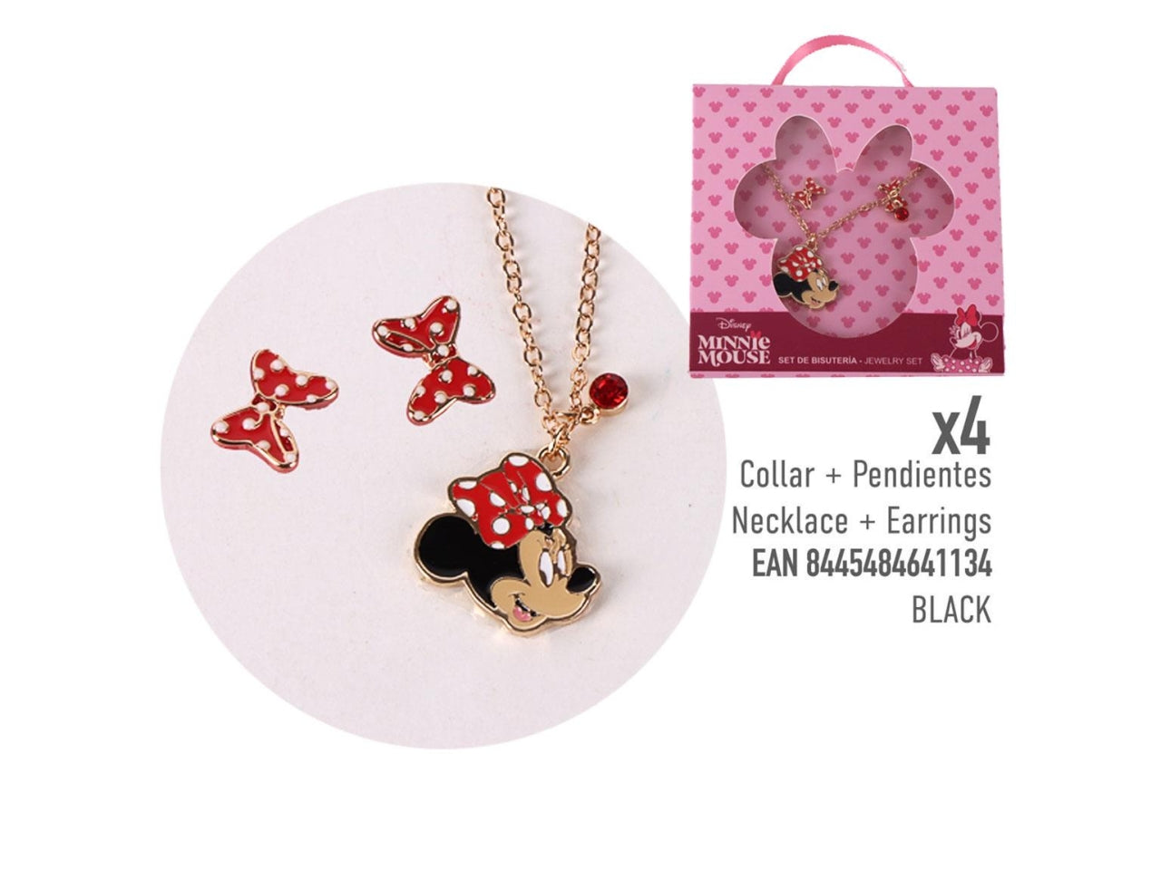 Minnie borsa trasparente con occhiali da sole e accessori per capelli