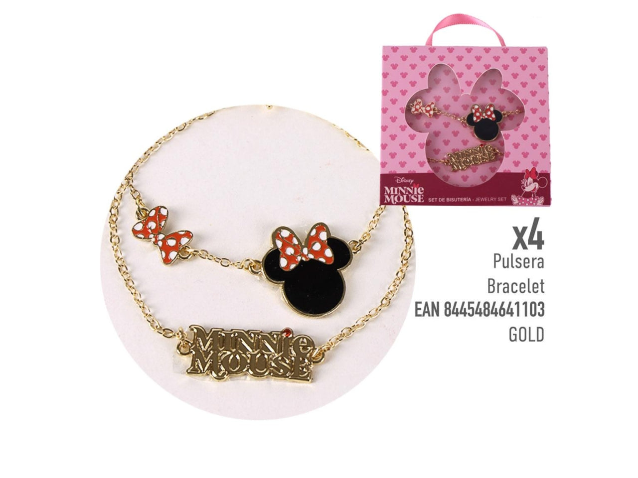 Minnie borsa trasparente con occhiali da sole e accessori per capelli