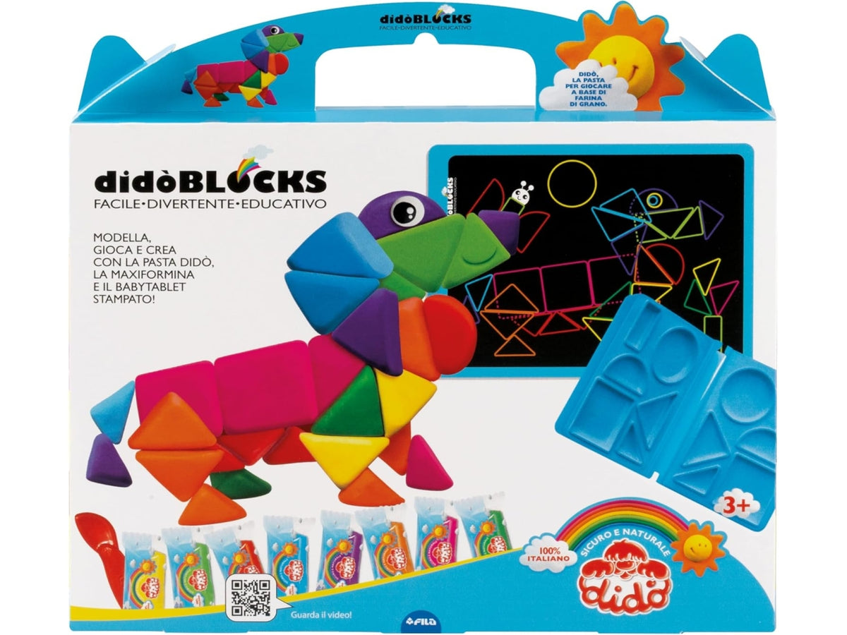 Pasta modellabile DidÃ² Blocks Bassotto con maxiformina e baby tablet stampato