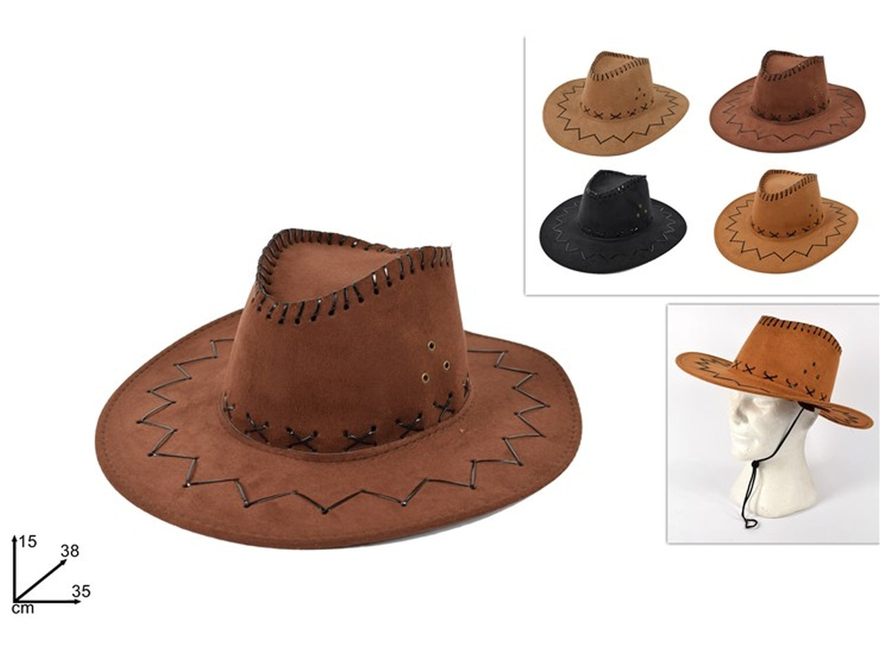 Cappello cowboy colori assortiti