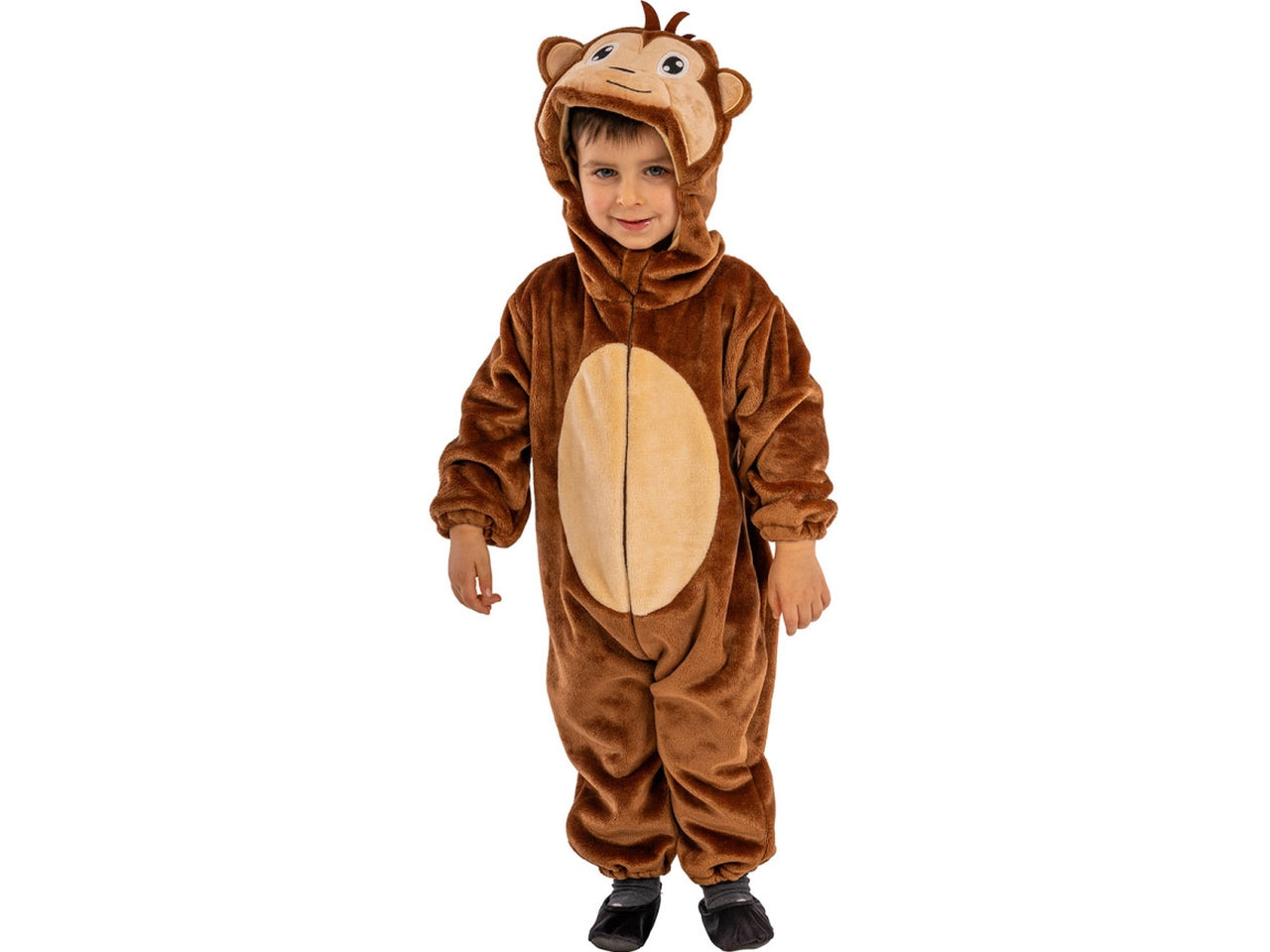 Costume scimmietta, tutina in pelliccetta con cappuccio taglia III 3anni