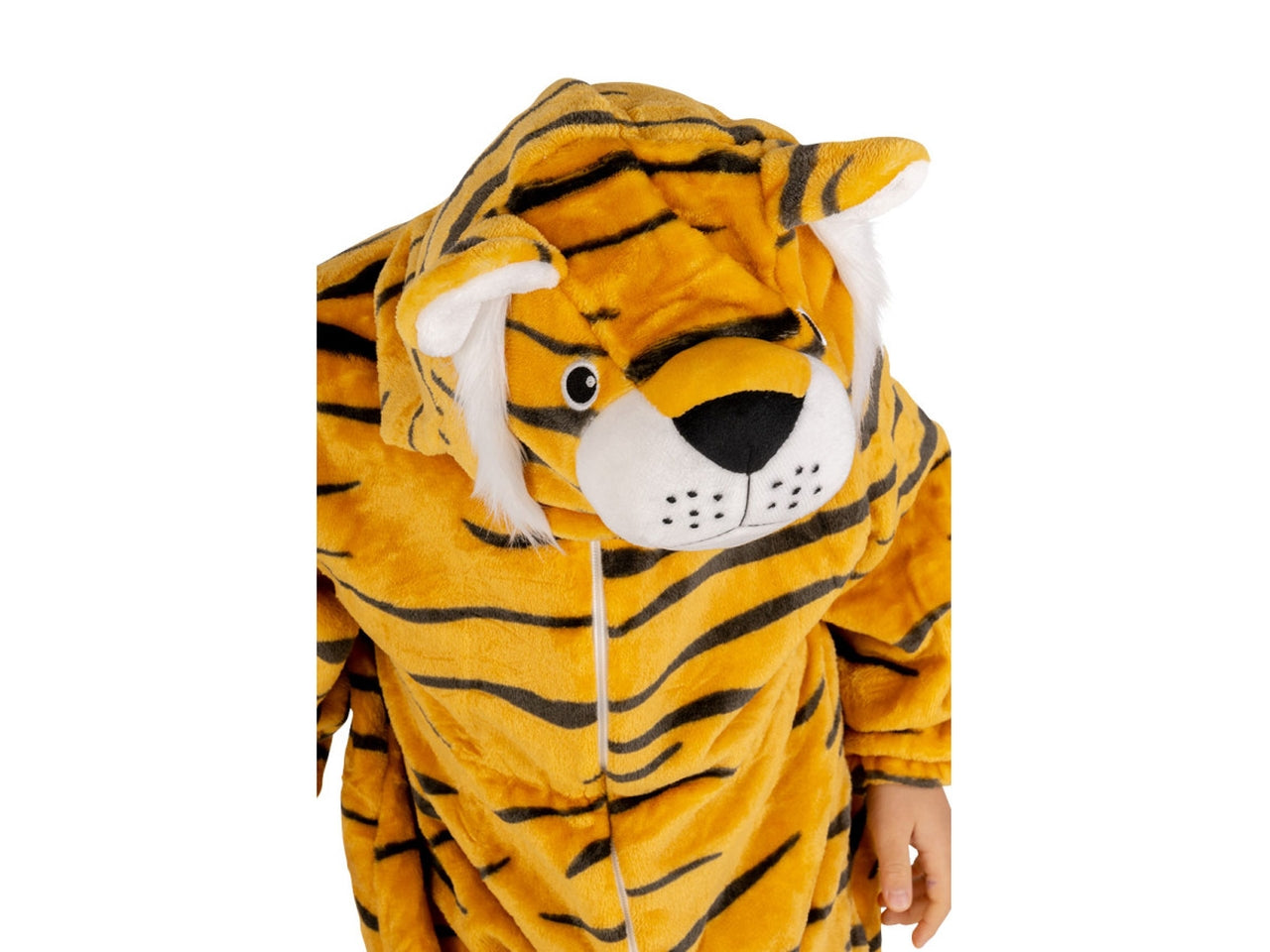 Costume tigrotto, tutina in pelliccetta con cappuccio taglia III 3anni