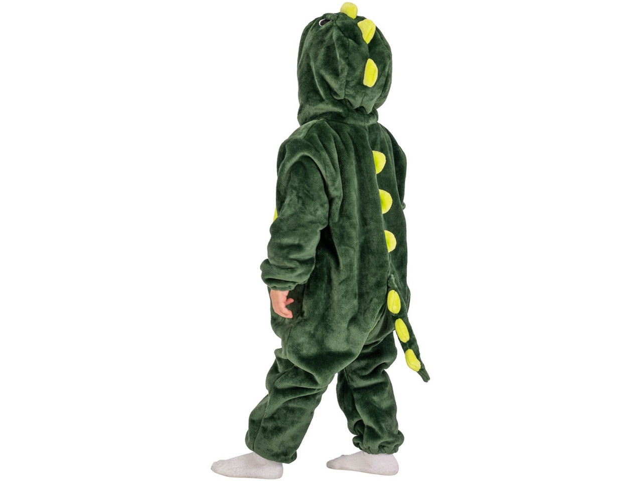 Costume dinosauro, tutina in pelliccetta con cappuccio taglia III 3anni