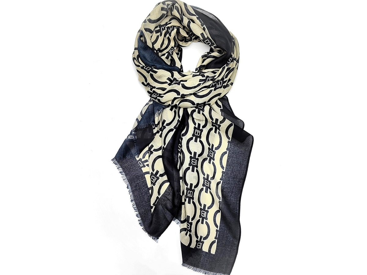 Sciarpa catena nero 80x180cm