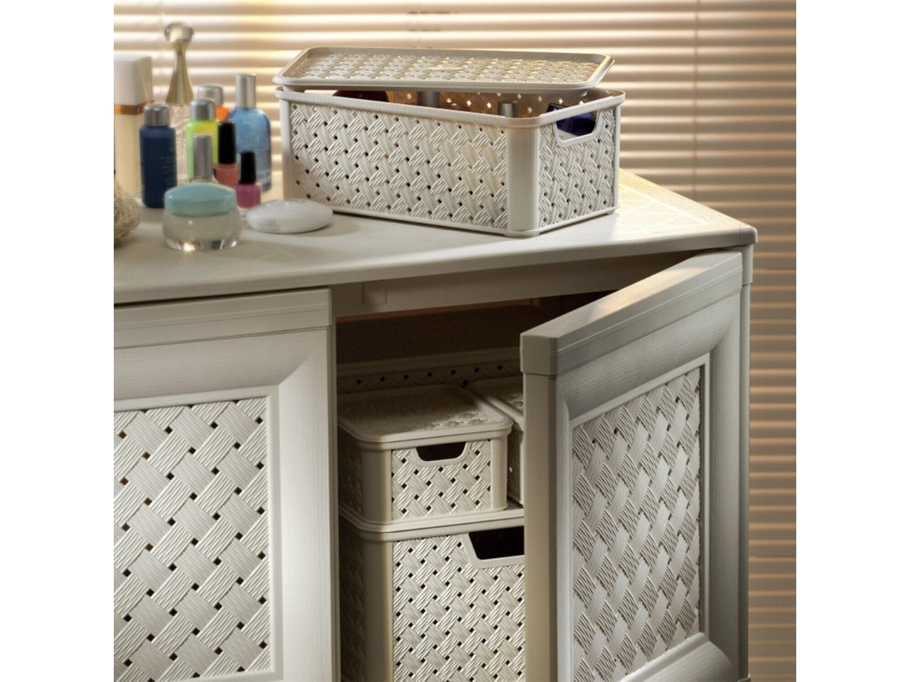 Scatola linea Arianna 13lt 29x33,2x16,5cm di colore angora