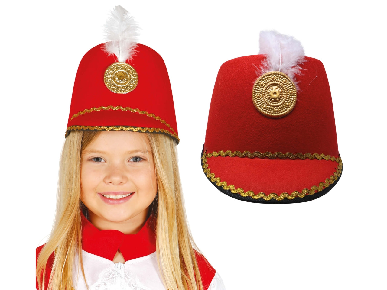 Cappello majorette rosso per bambini
