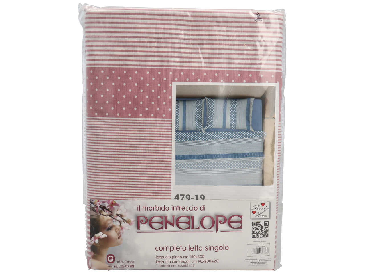 Completo letto in cotone Penelope 1 piazza D.479/19
