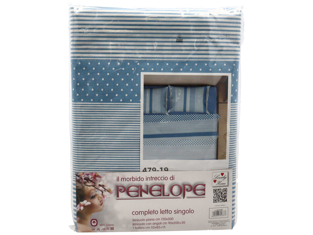 Completo letto in cotone Penelope 1 piazza D.479/19
