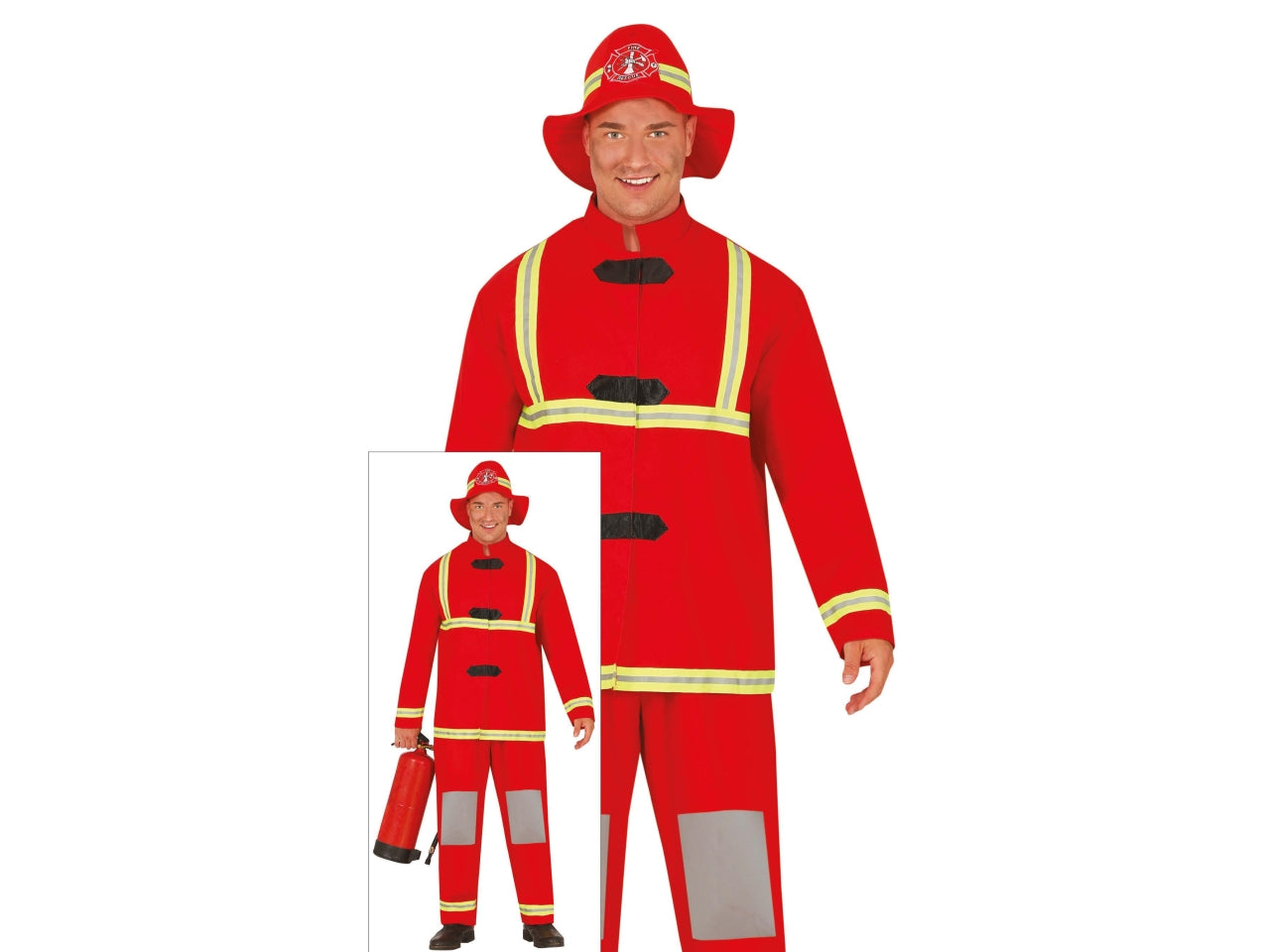 Costume adulto pompiere taglia M