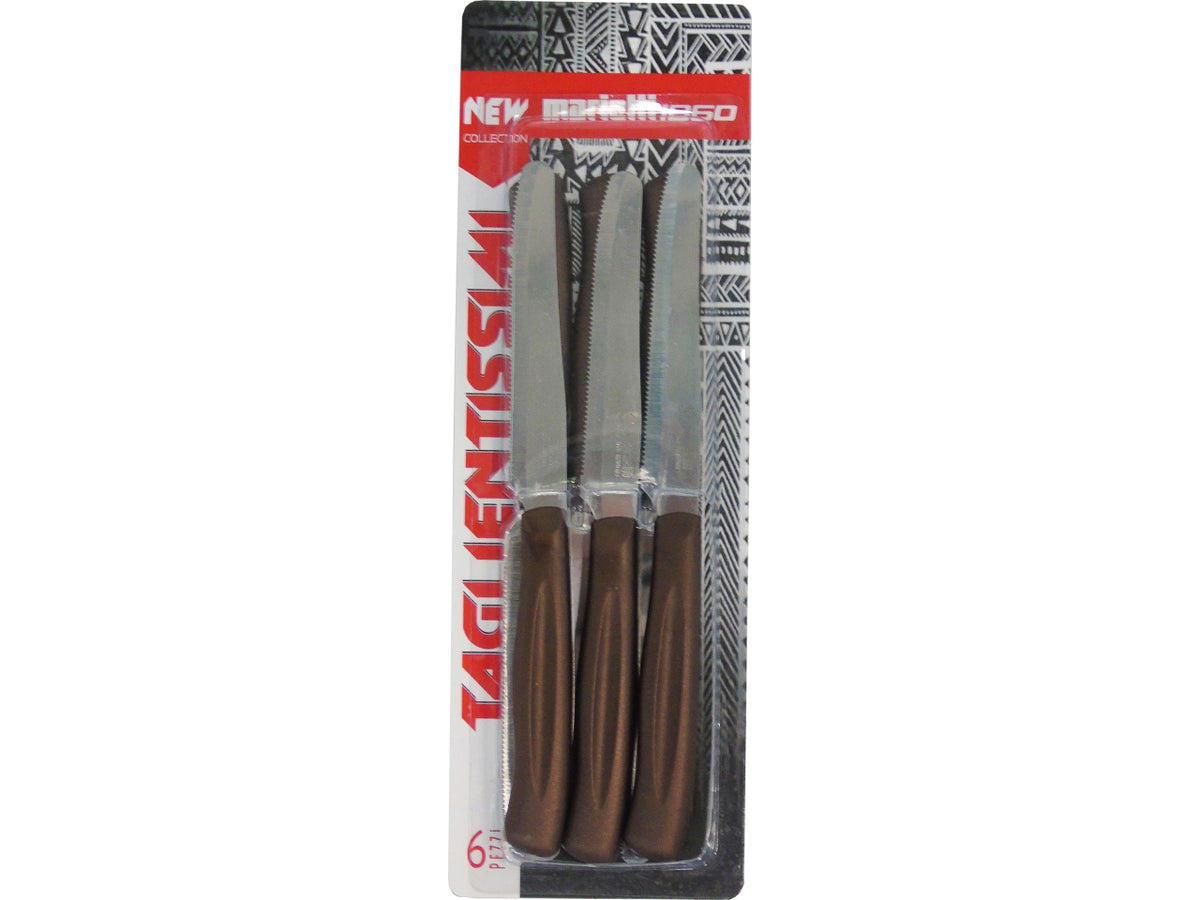 Coltelli da tavola 11cm 6 pezzi sintetico