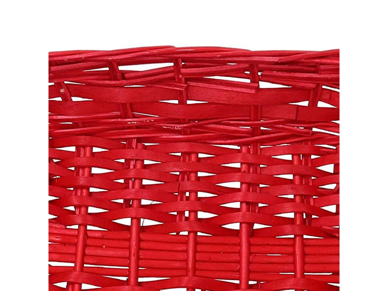 Cesta vimini rettangolare 31x23xh.7cm rosso