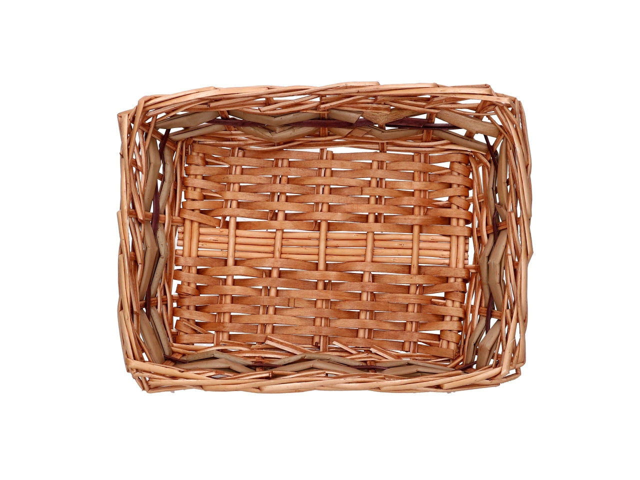 Cesta vimini rettangolare 31x23xh.7cm noce