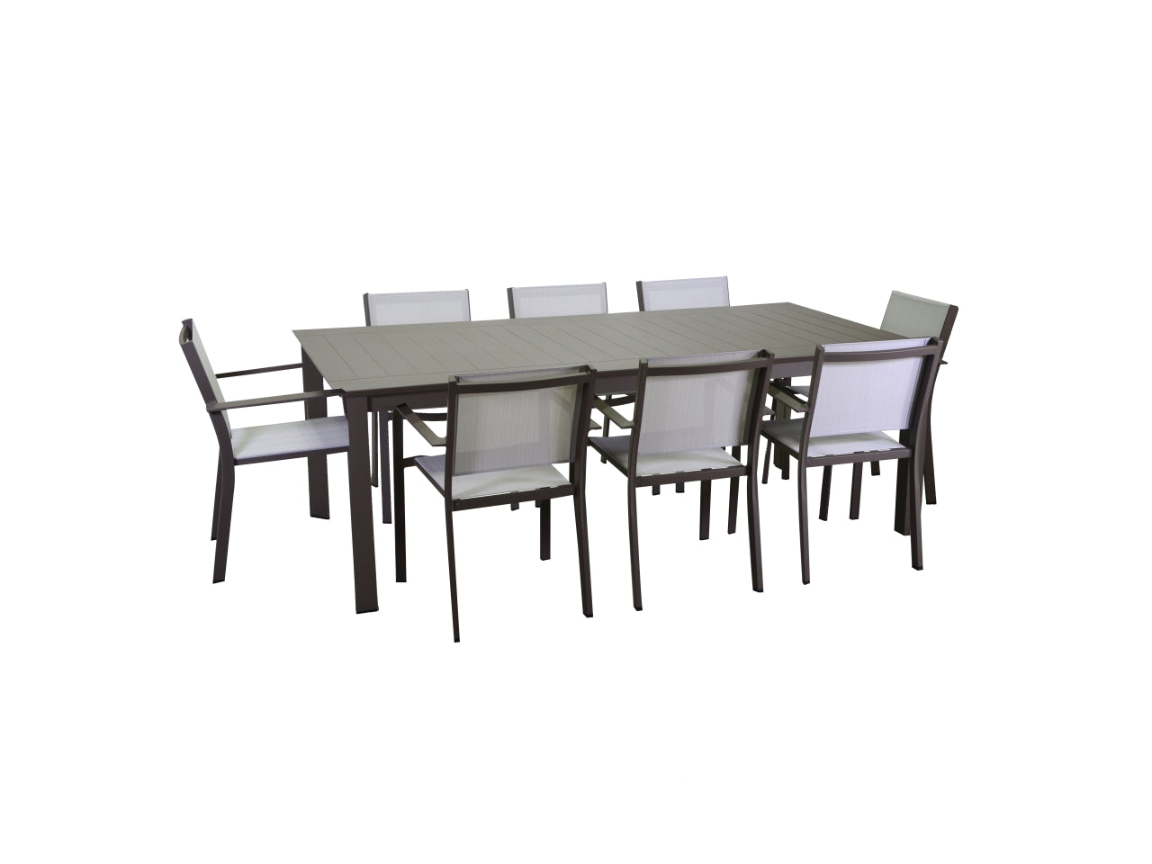 Tavolo alluminio El Paso allungabile marrone rettangolare 220/330x110xh.76cm