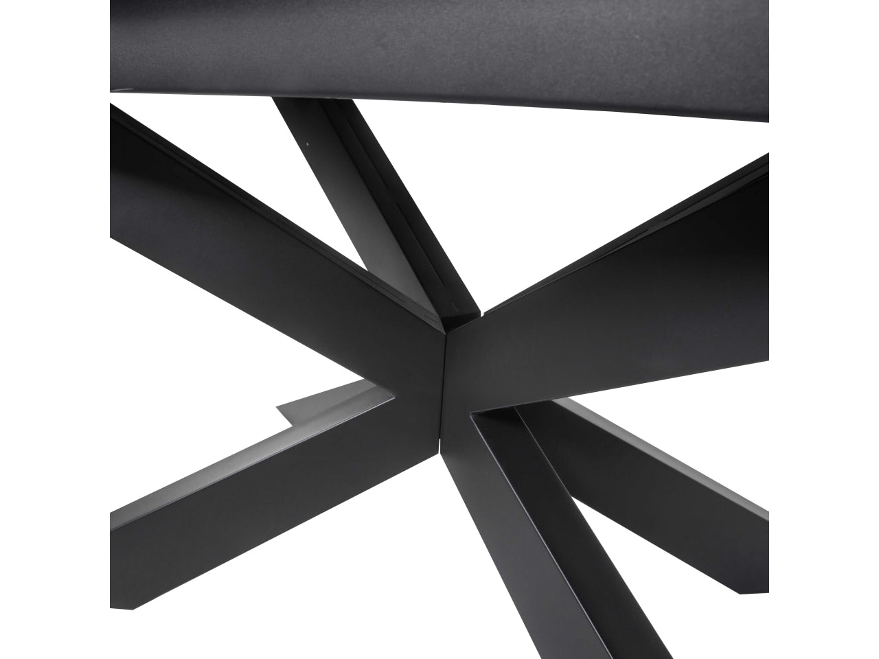 Tavolo Pepper allungabile con top in pietra sinterizzata antracite 160/200x90xh.76cm e piedi in metallo incrociati