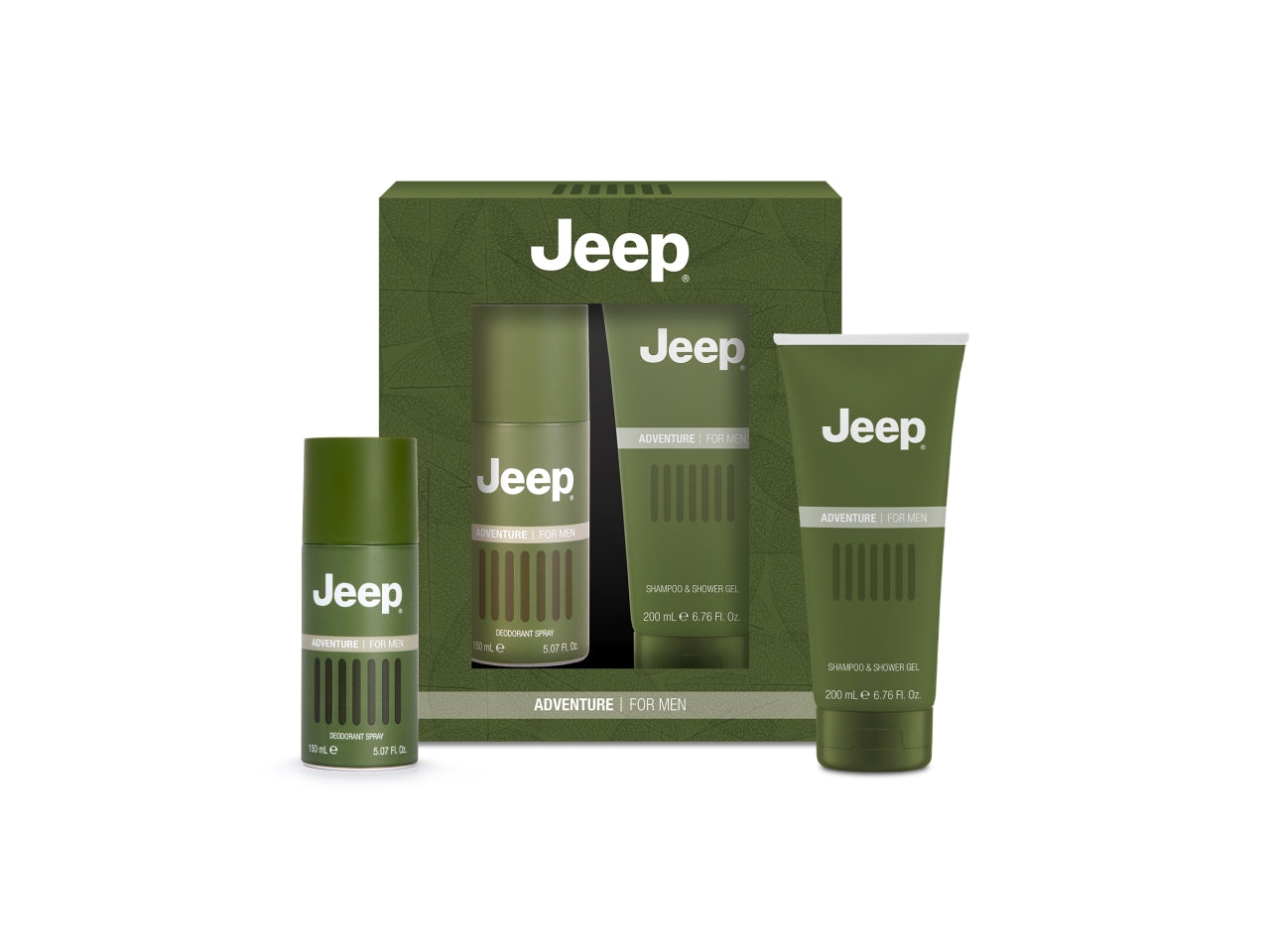 Jeep adventure gift set deo composto da150ml  e shampo&shower gel 200ml