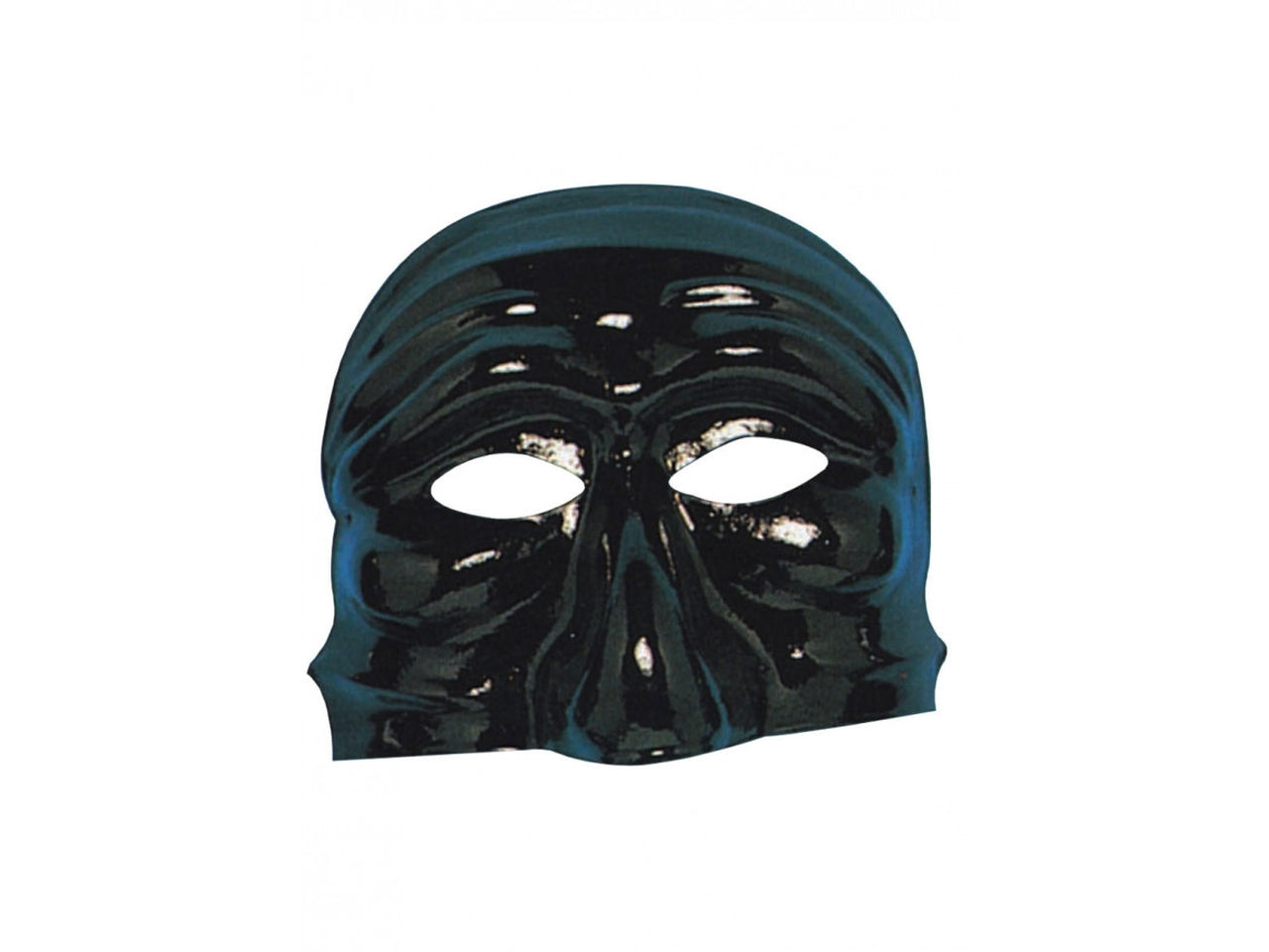Maschera pulcinella classico nero in plastica