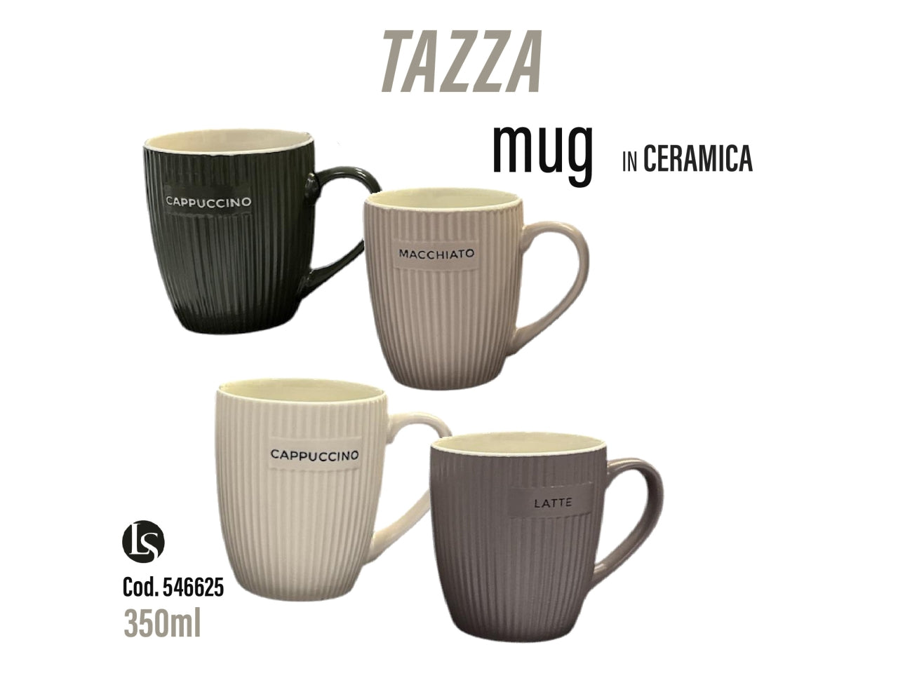 Tazza colazione mug con manichetto colori assortiti 460 ml