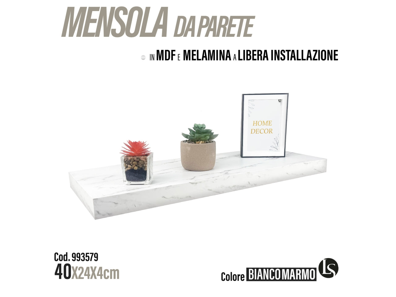 Rus mensola mdf 40x24x3,8cm