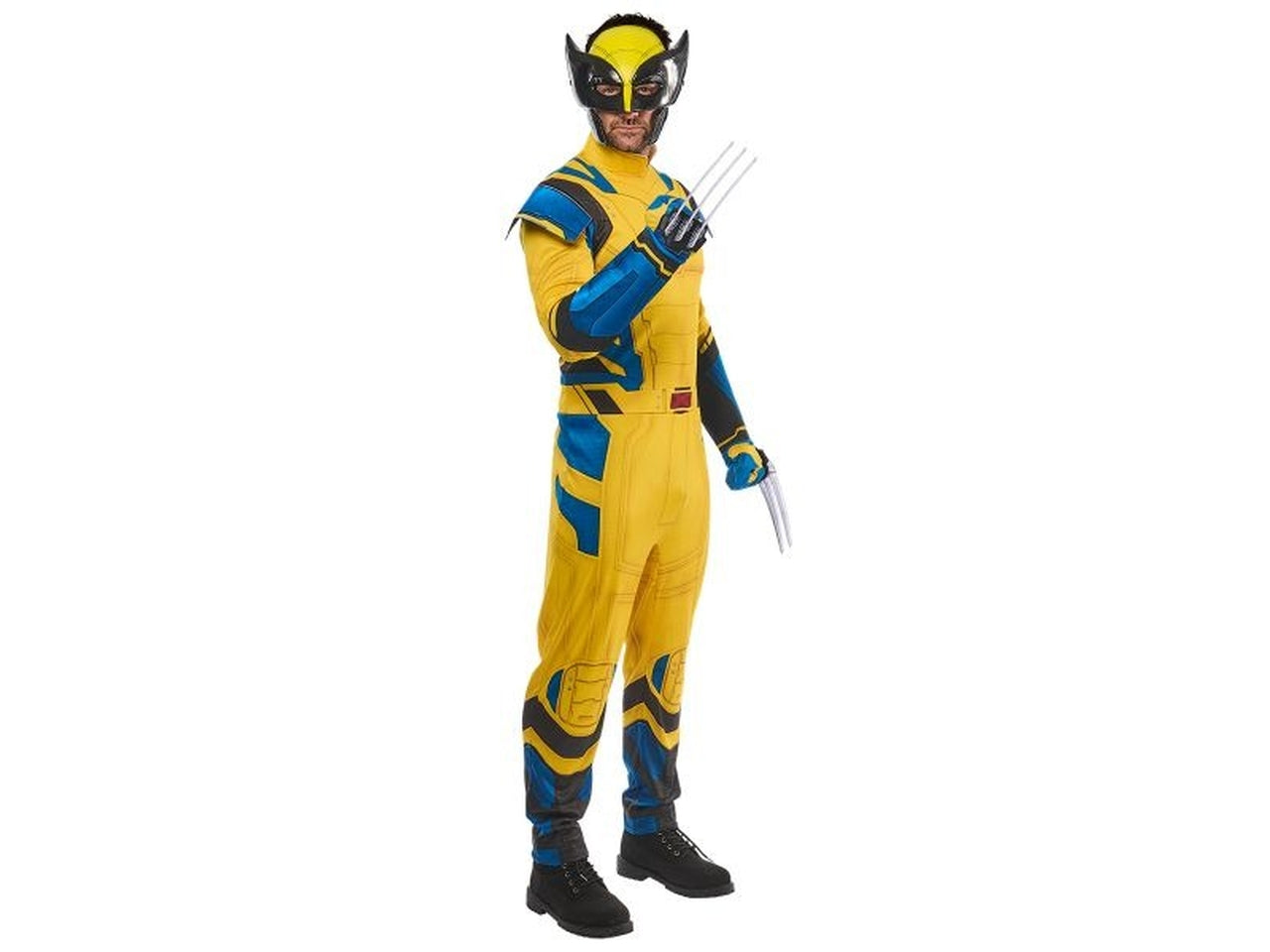 Costume adulto wolverine deluxe, composto da tuta, guanti con lame e maschera taglia M