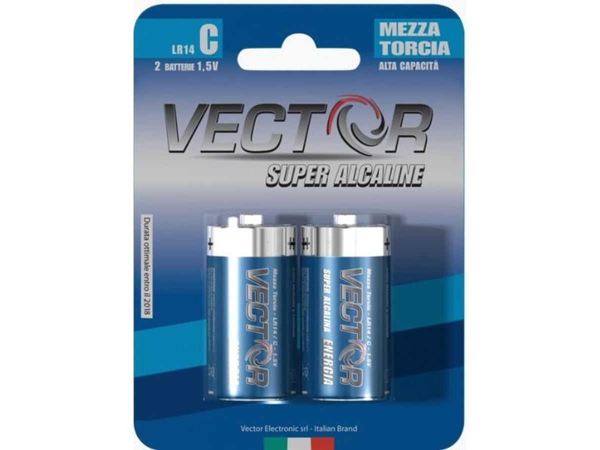 Pila super alcalina mezzatorcia la confezione contiene 2 pile