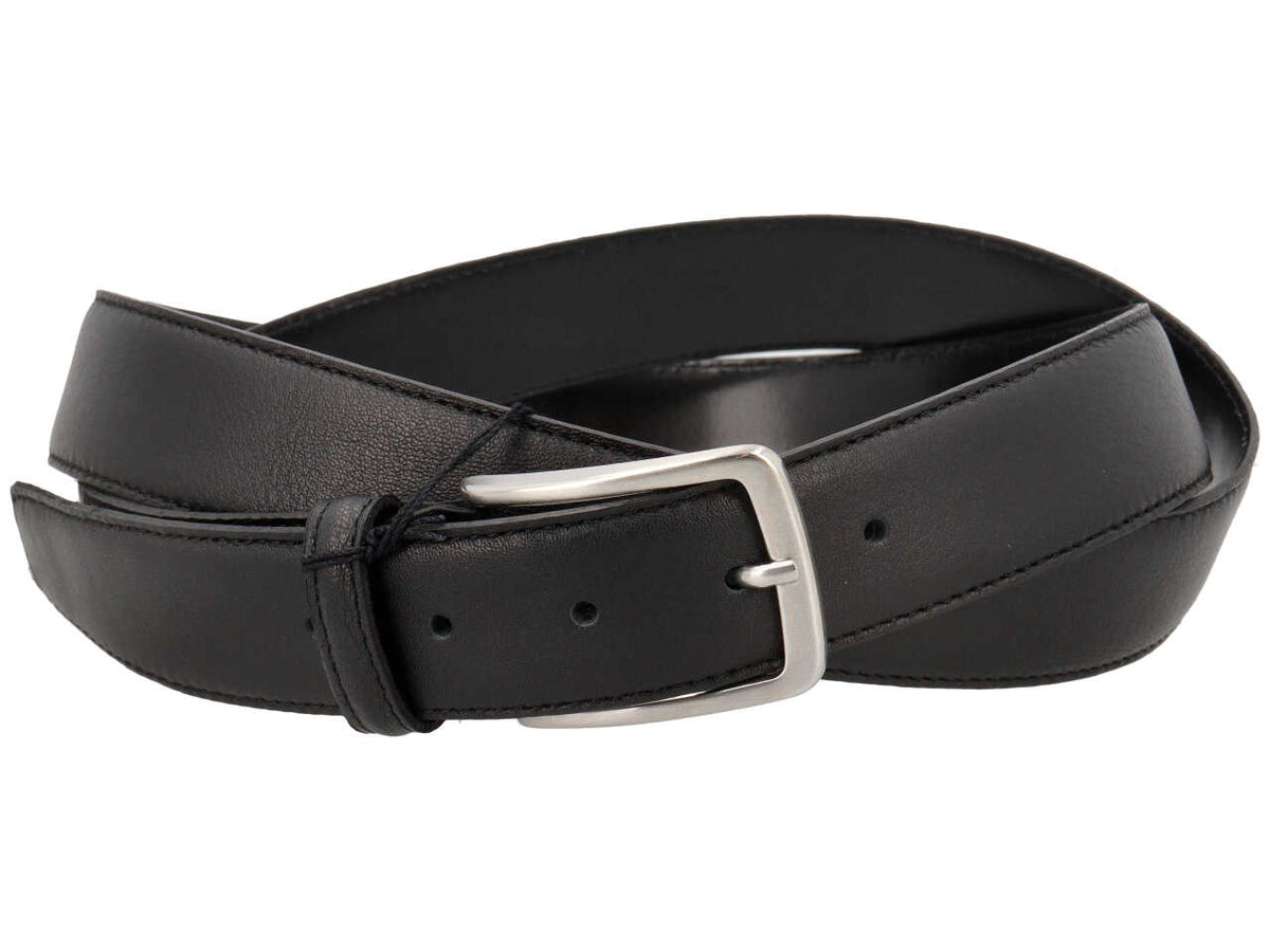 Cintura vitello nappa cucitura fine extralunga nero o moro misure assortite