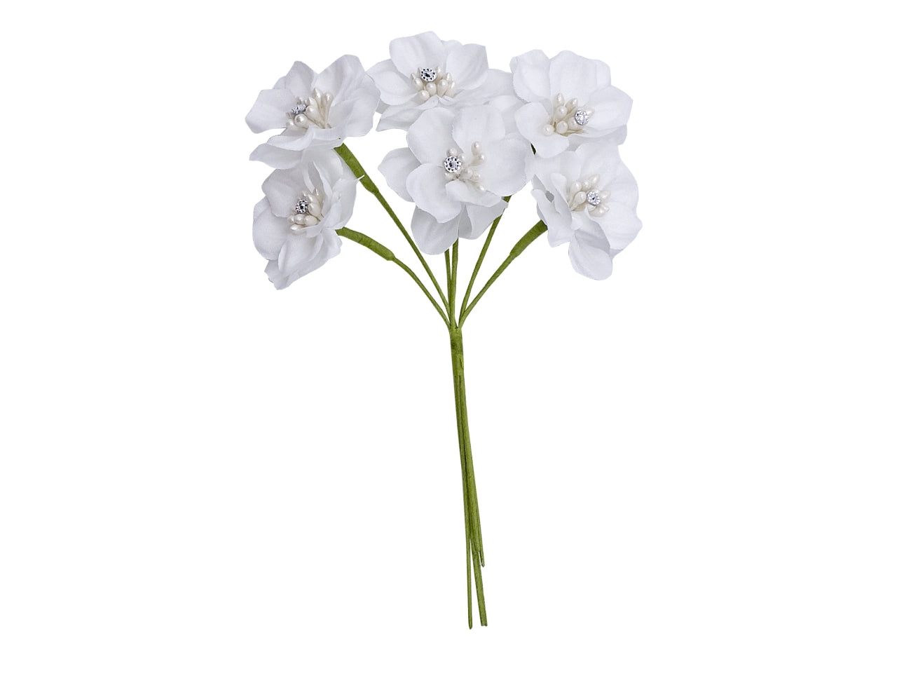 Fiore lanzarote diametro 4cm bianco in confezione da 36 pezzi
