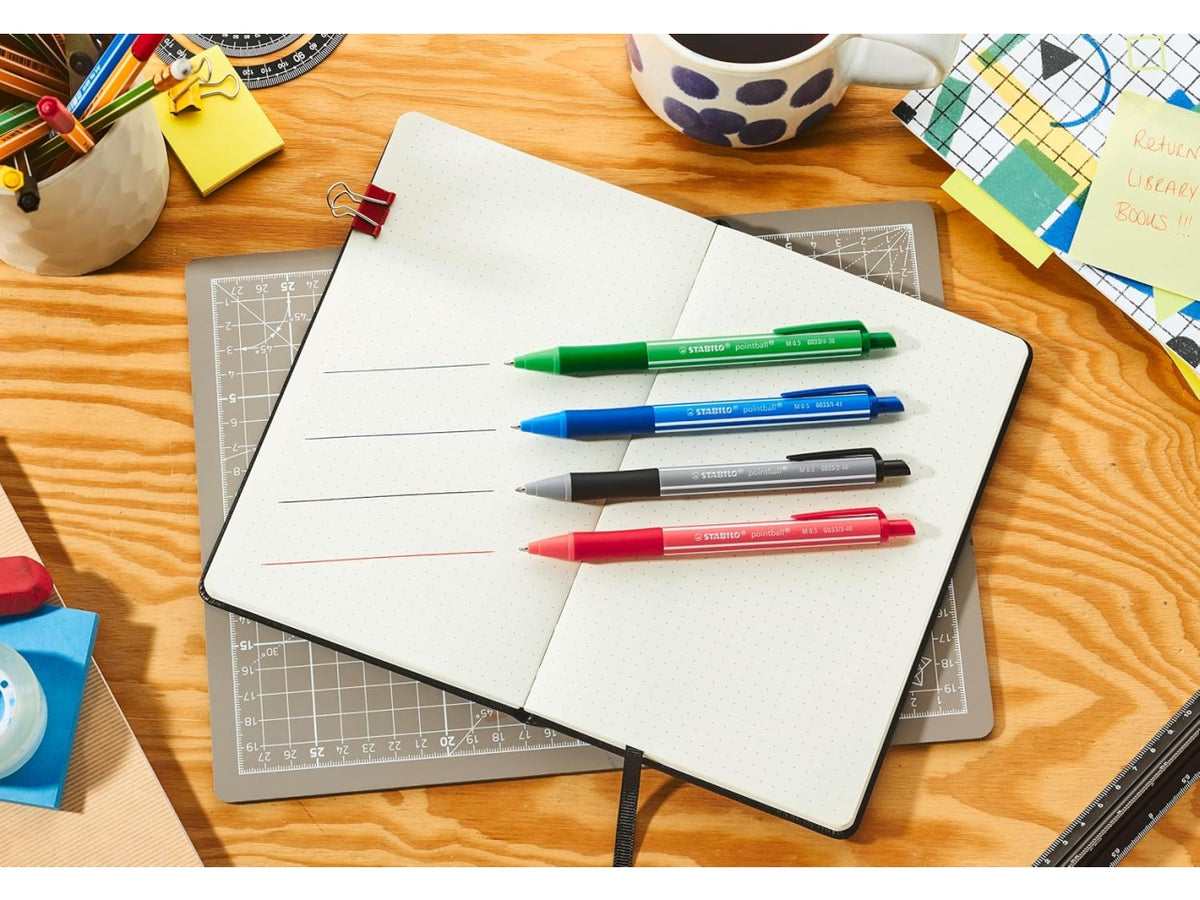 Stabilo Pointball colorful ultradi colore  rosso la confezione contiene 10 penne