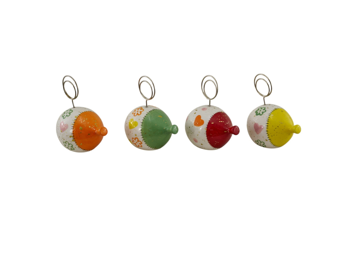 Decorazione colorata clips palloncino 8x5,6xh9cm 4 assortimenti di colori