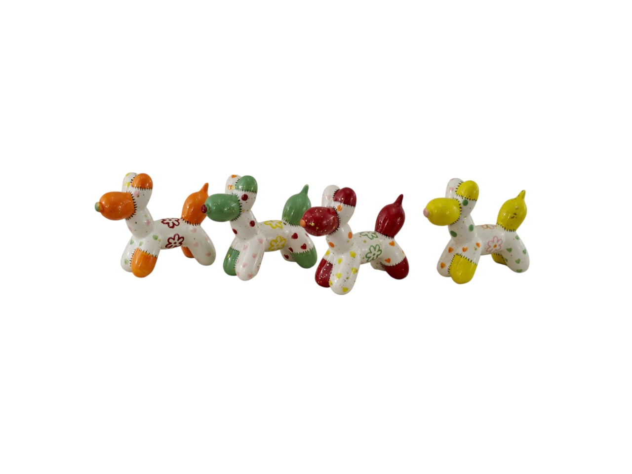 Decorazione colorata cagnolino piccolo 10x3x7,6cm 4 assortimenti di colore