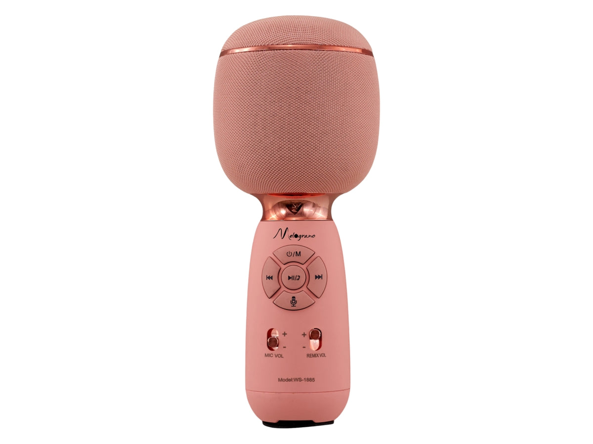 Microfono cassa bluetooth rosa