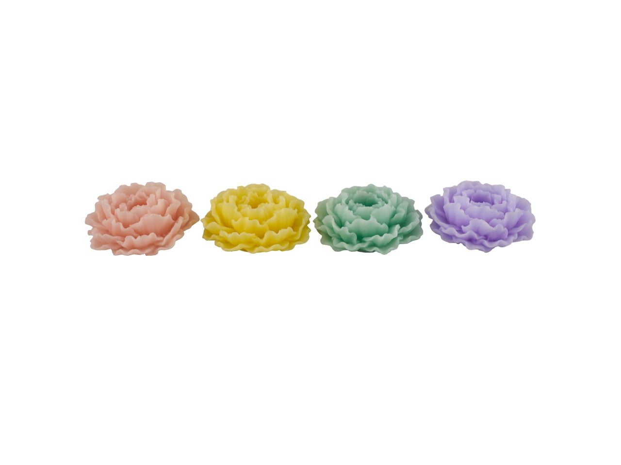 Candela peonia led grande 14,5x6,5cm 4 colori assortiti