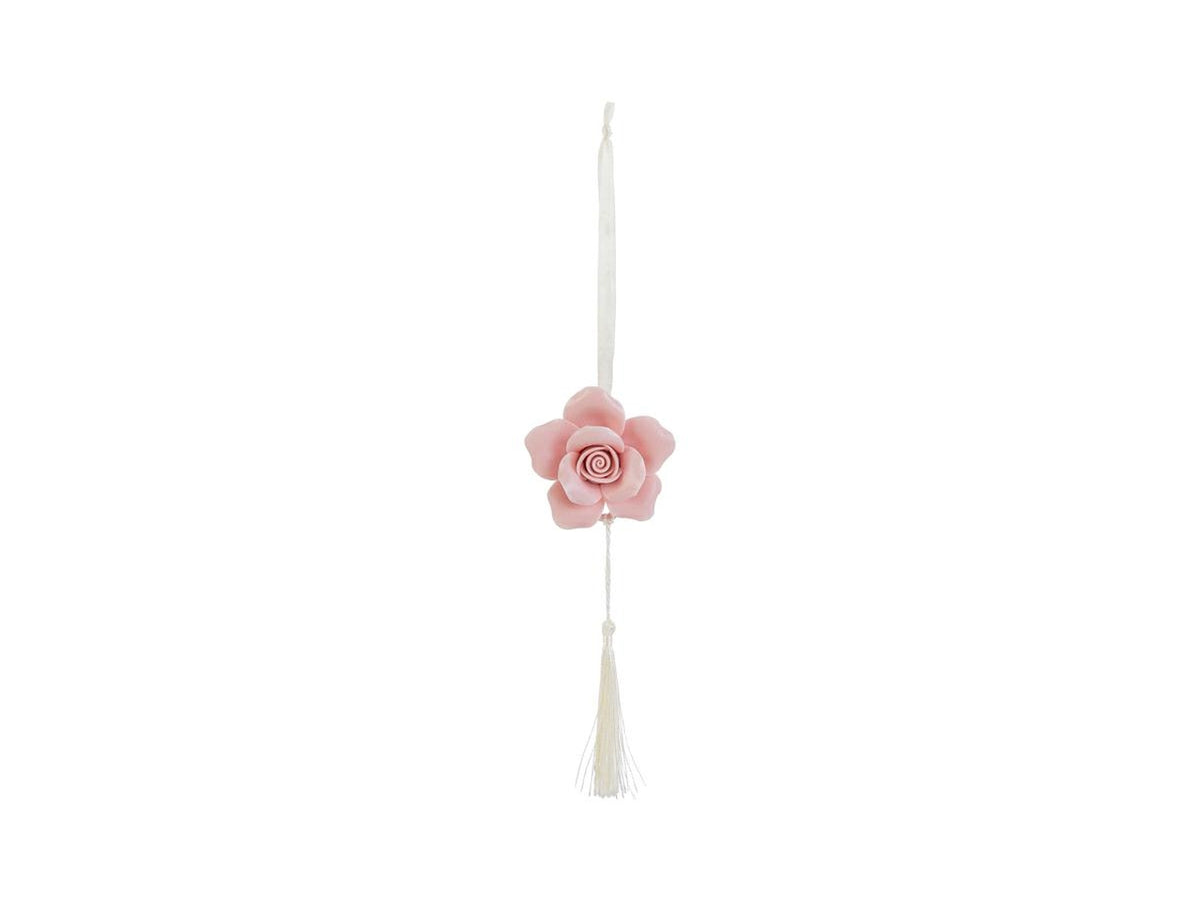 Appendino rosa con calamita 7x7cm rossa