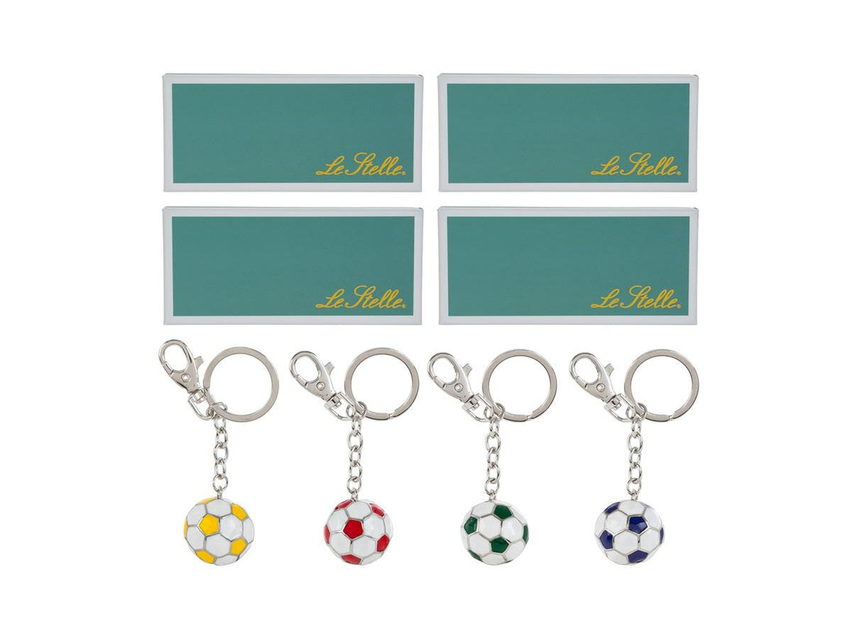 Portachiavi pallone 3x10cm con scatola in 4 colori assortiti