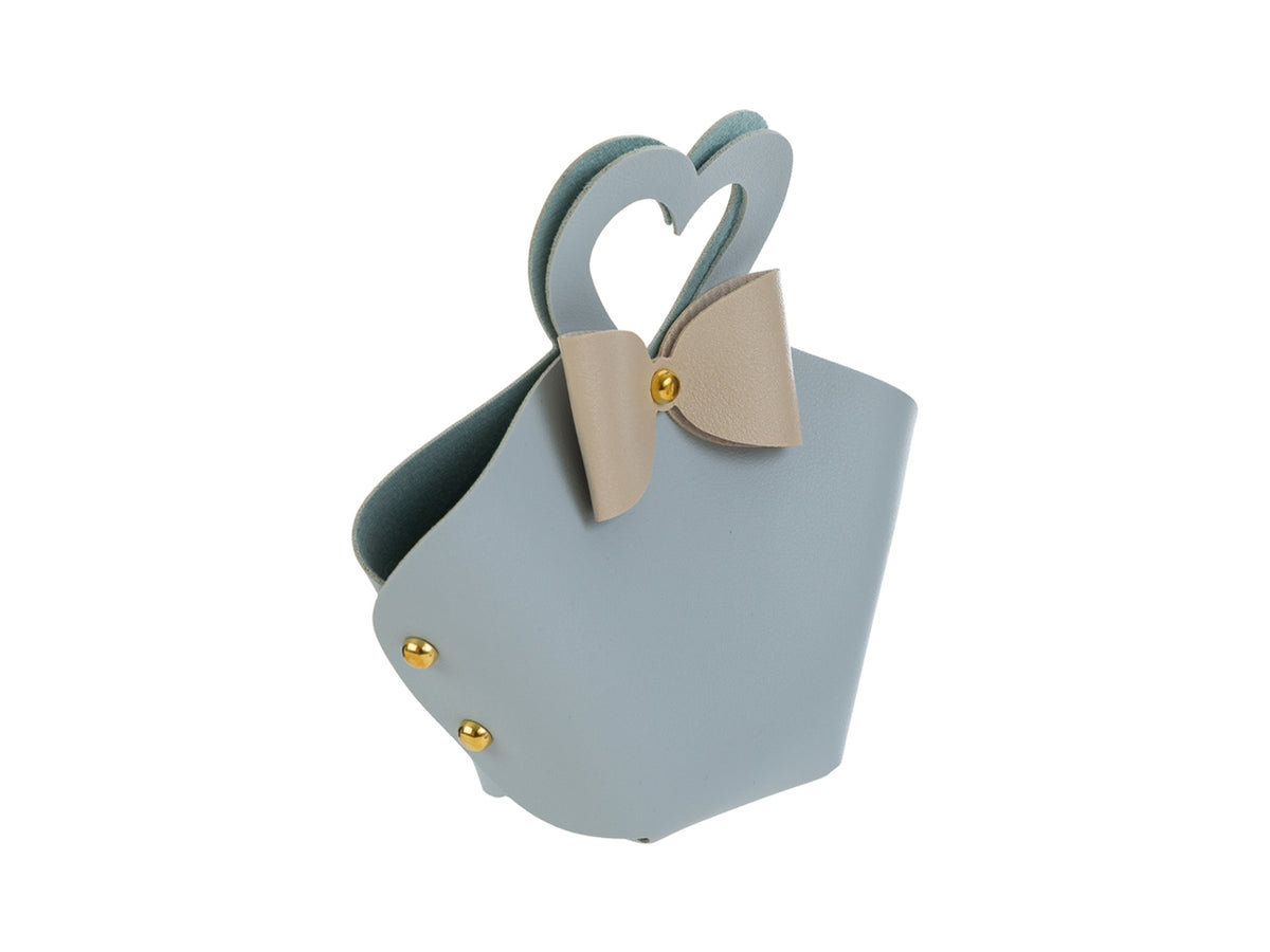 Borsetta similpelle 17x6x16cm celeste