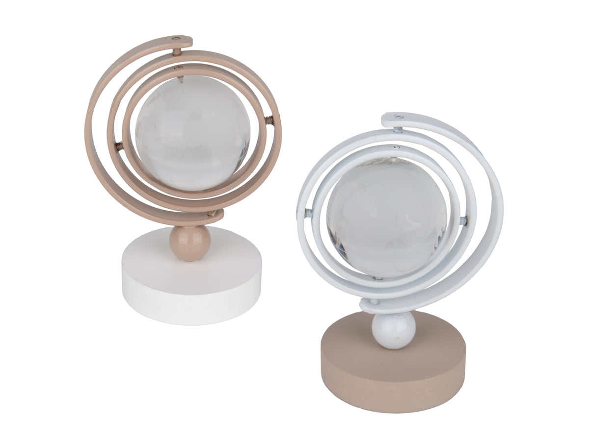 Dedalo mappamondo girevole in vetro 10cm 2assortimenti