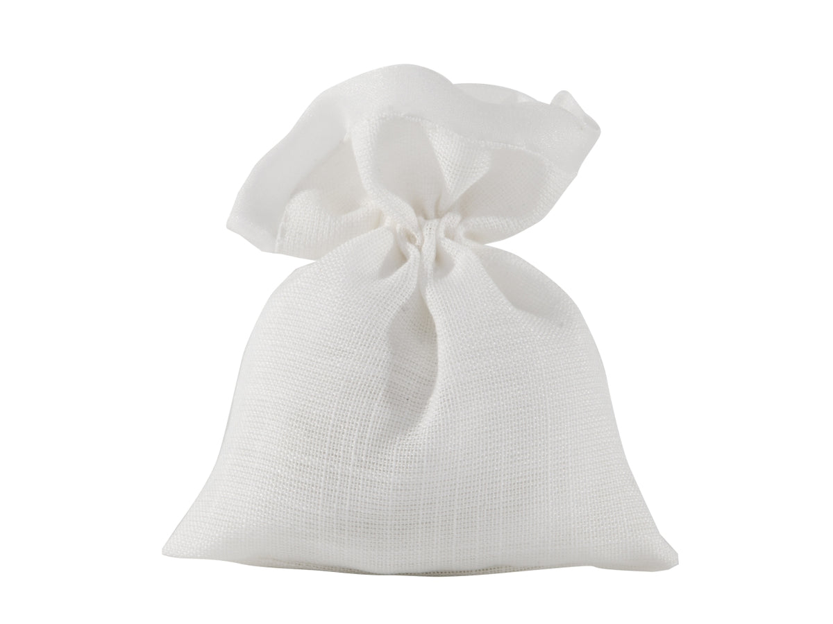 Ellisse sacchetto portaconfetti 10x12cm bianco