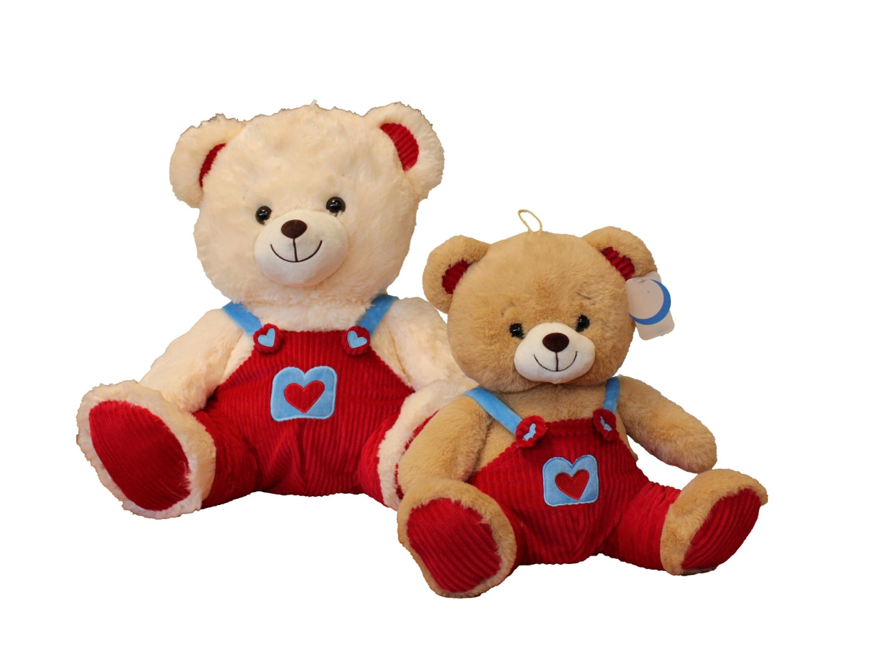 Orso peluche con salopette 30cm