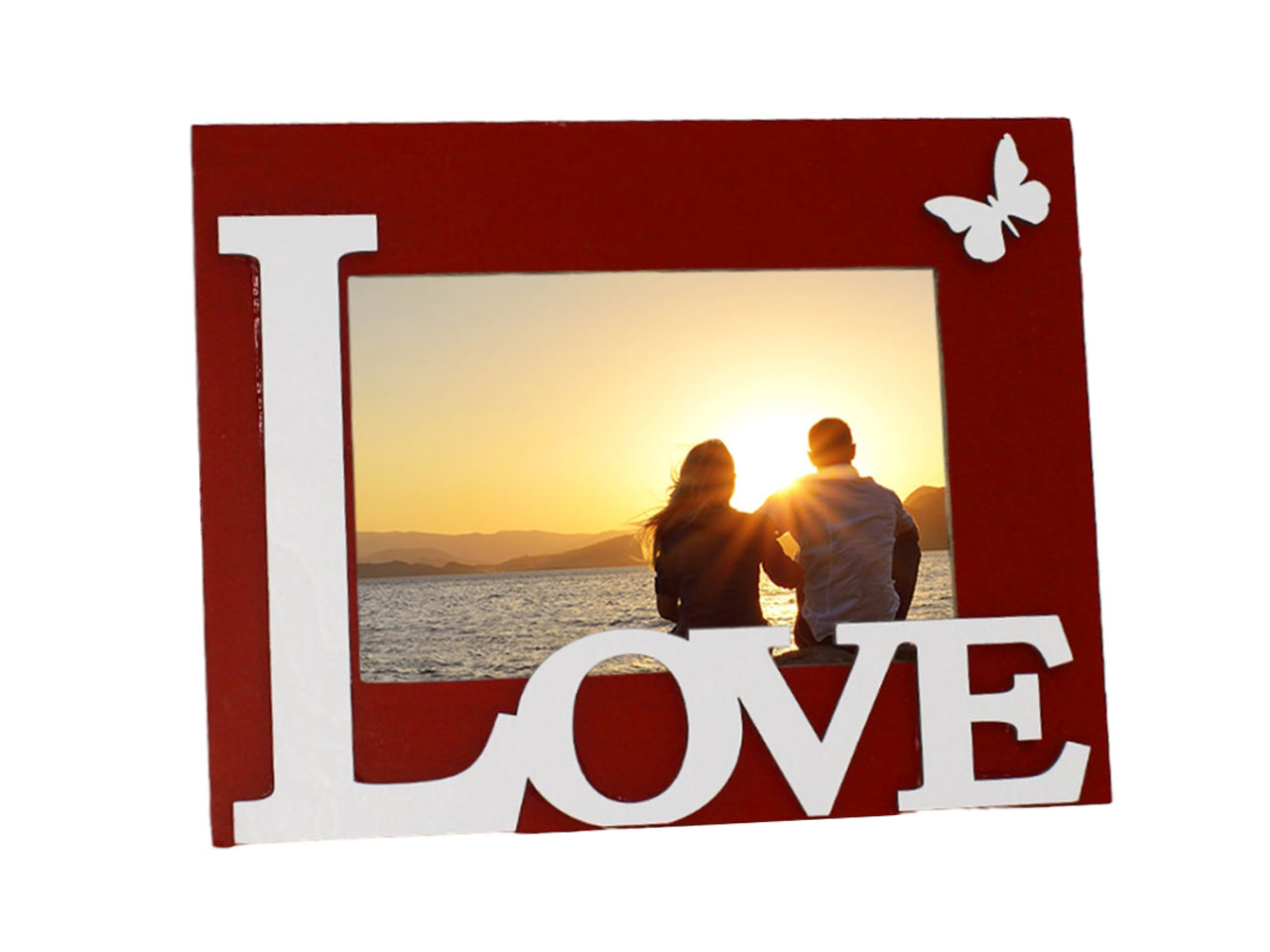 Portafoto in legno 18x14cm con scritta love